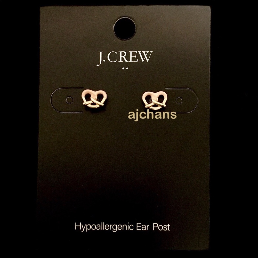 J. Crew Gold Plate Pretzel Stud Earrings